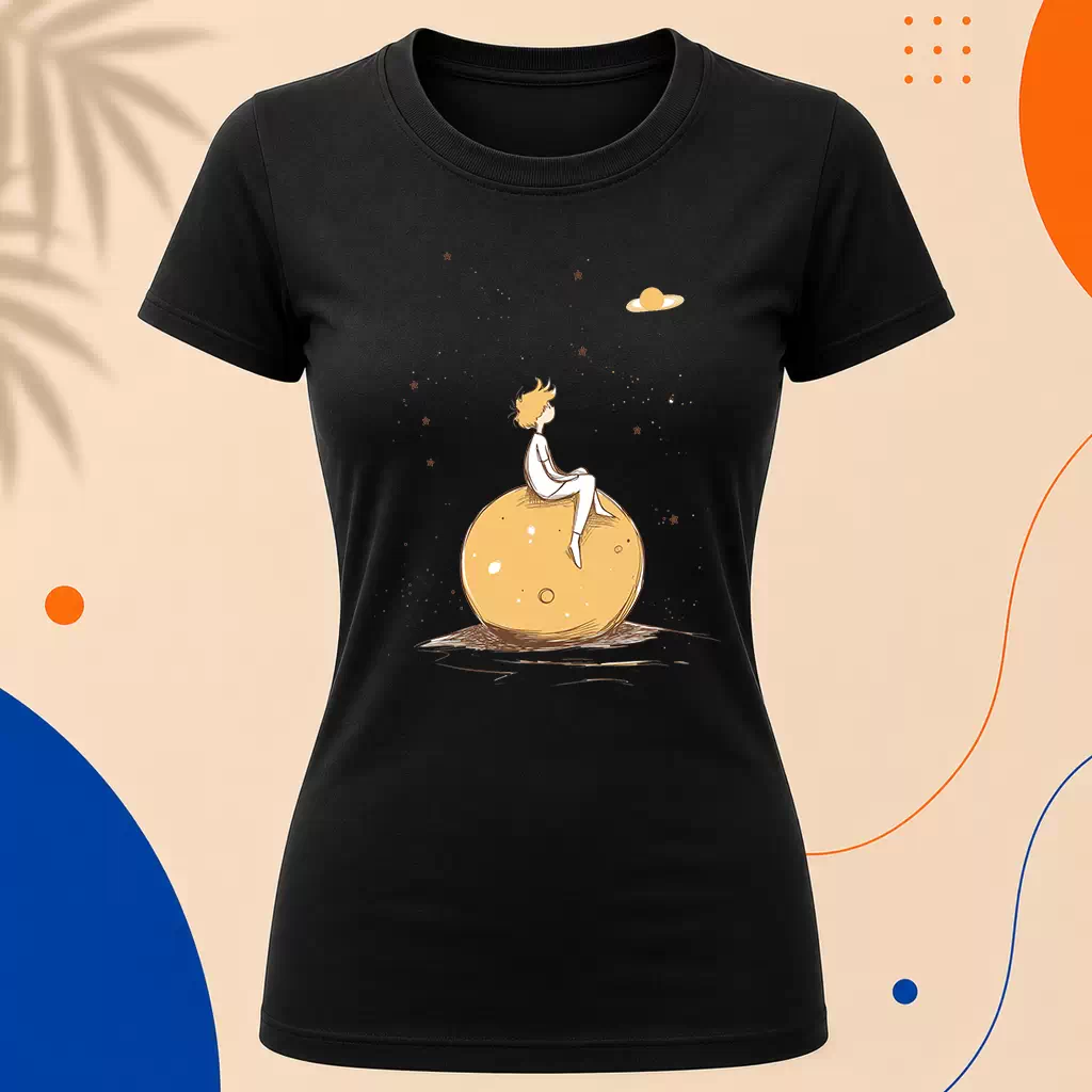 Dámské tričko - Mapa světů - Malý princ - Le petit prince
